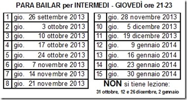 calendario Intermedi