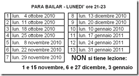 calendario Para Bailar